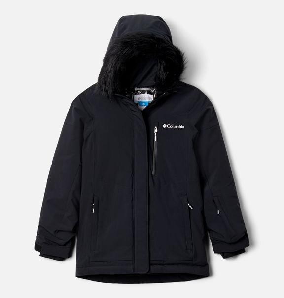 Columbia Ava Alpine Ski Jacket Black For Girls NZ6843 New Zealand
